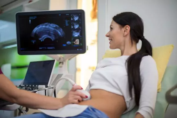 Woman getting a Ultrasound